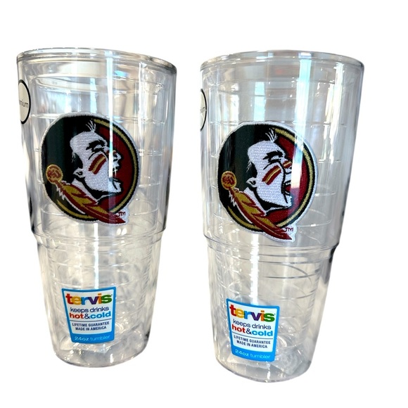 FSU Tervis Tumblers (2) - 24oz (NWT) unused no top Florida State University - Picture 1 of 2